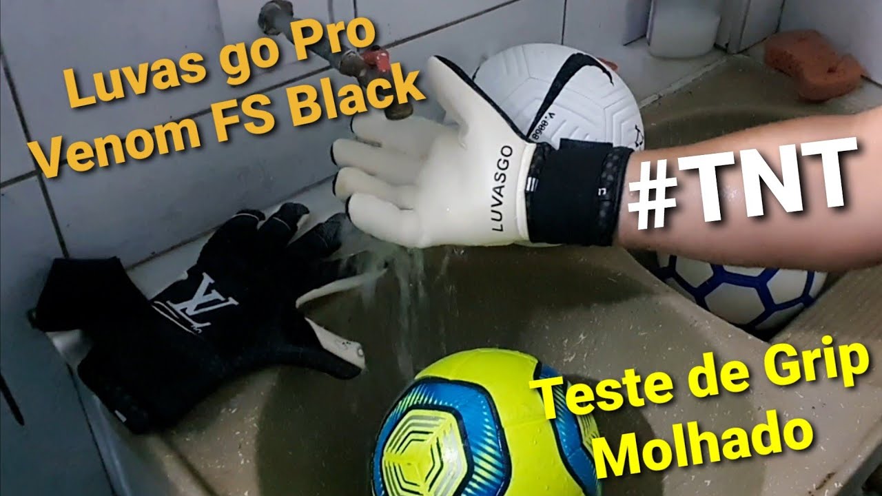 TESTE DE GRIP | Luvas Go Pro Venom FS Black. #TNT será q preta ou nao presta? teste de Grip Molhado