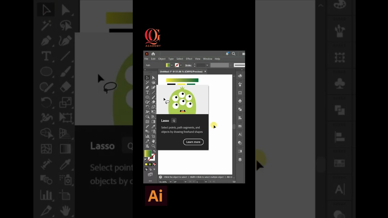 How to Create 3D Ribbon in Adobe Illustrator | Quirky Graphic Academy