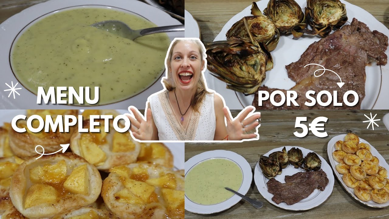 MENU COMPLETO por MENOS de 5&euro;/PERSONA | 1er. PLATO + 2&ordm;PLATO + POSTRE | PASO a PASO Y con PRECIOS