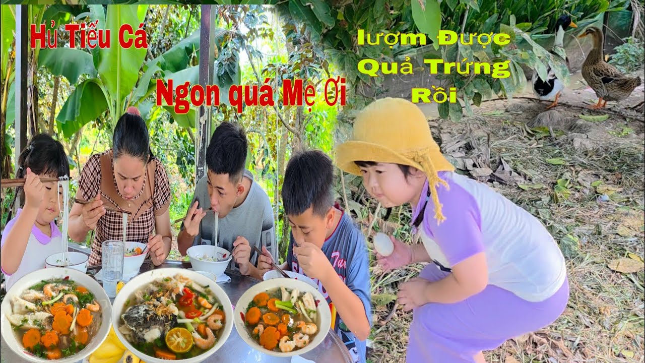 Buổi Sáng Trúng Được Con Cá To Cả Nhà Được Thưởng Thức Món Hủ Tiếu Cá Lóc Đặc Biệt.NMT 