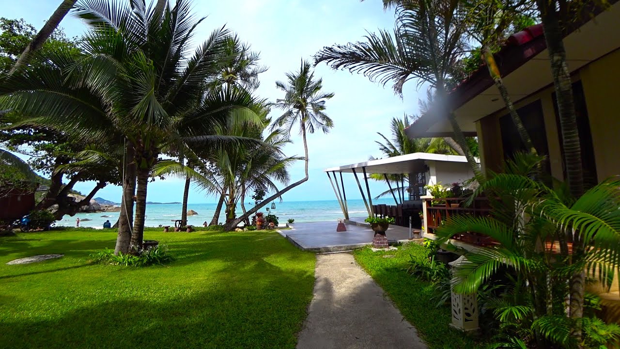 Silver Beach Koh Samui 2021 - Virtual walking tour on The Beach | Streets of Thailand 2021