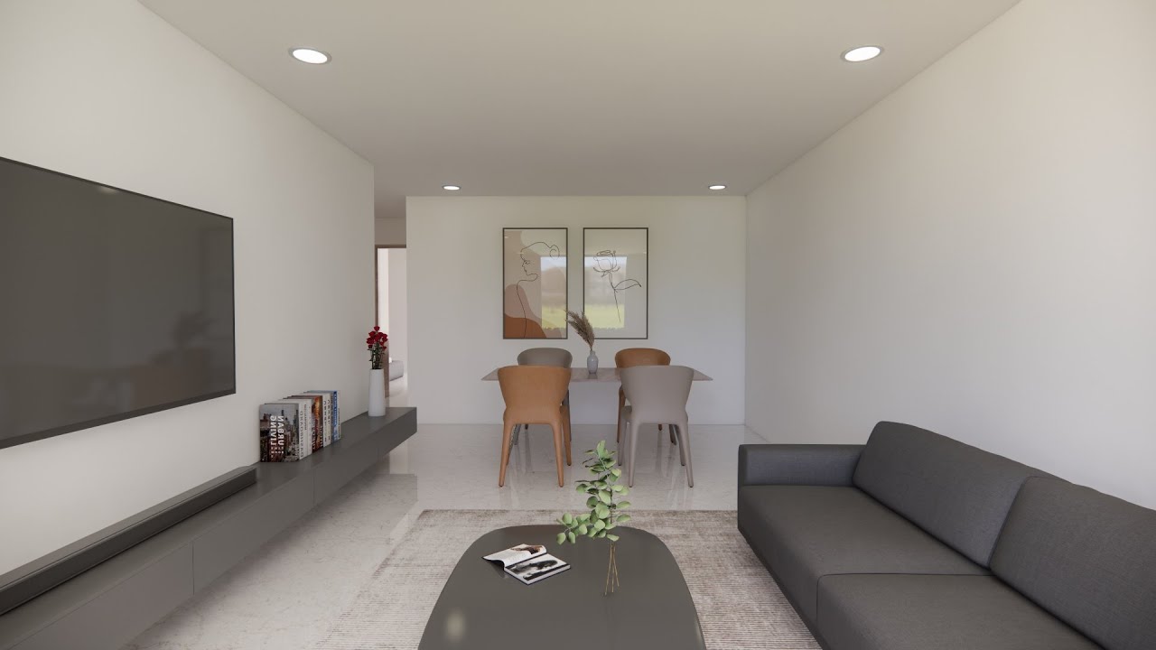 CASA PEQUEÑA DE UN PISOS CON 2 DORMITORIOS Te sorprenderá el diseño interior