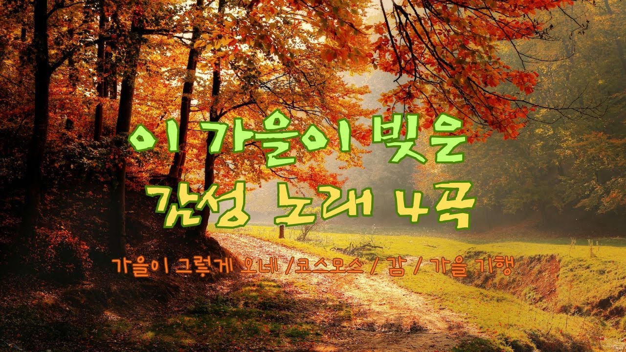 가을에 어울리는 노래 선곡 I 가을이 가기 전에 들어야 할 서정적인 노래 4곡을 모았다. #감성 노래 #가을에 어울리는 노래  #가을이 가기 전에