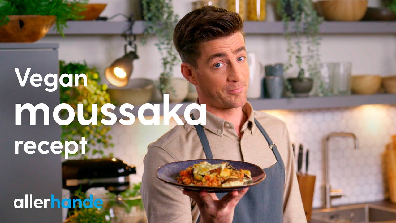 Vegan moussaka recept koken met Hugo Kennis | Allerhande Kookschool