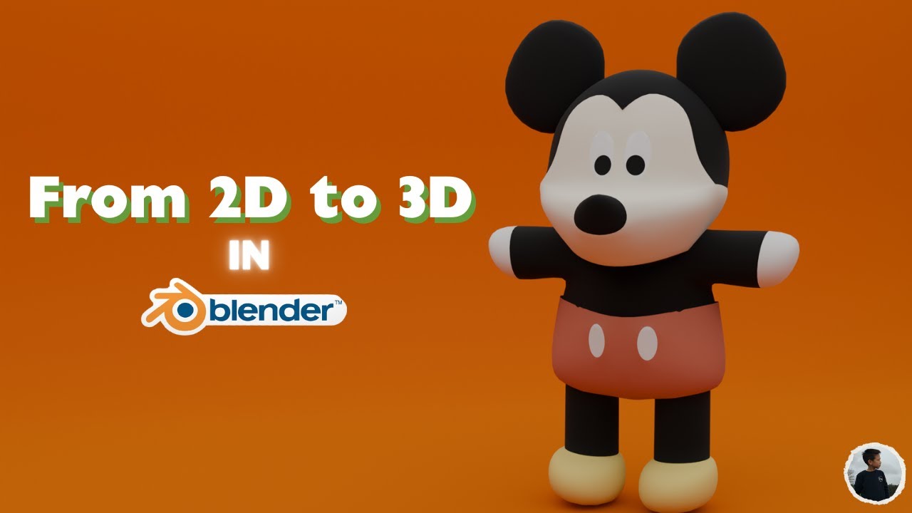 From 2D to 3D –  in BLENDER 🐭