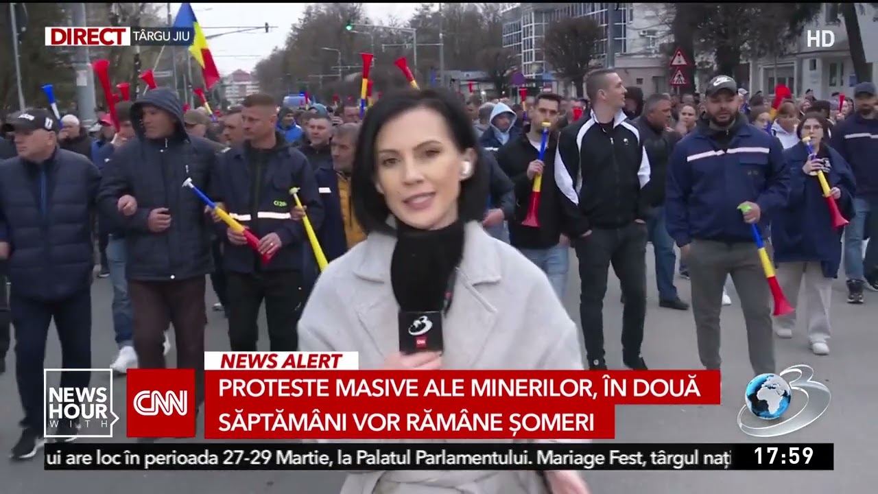 Proteste masive ale minerilor, în două săptămâni vor rămâne șomeri