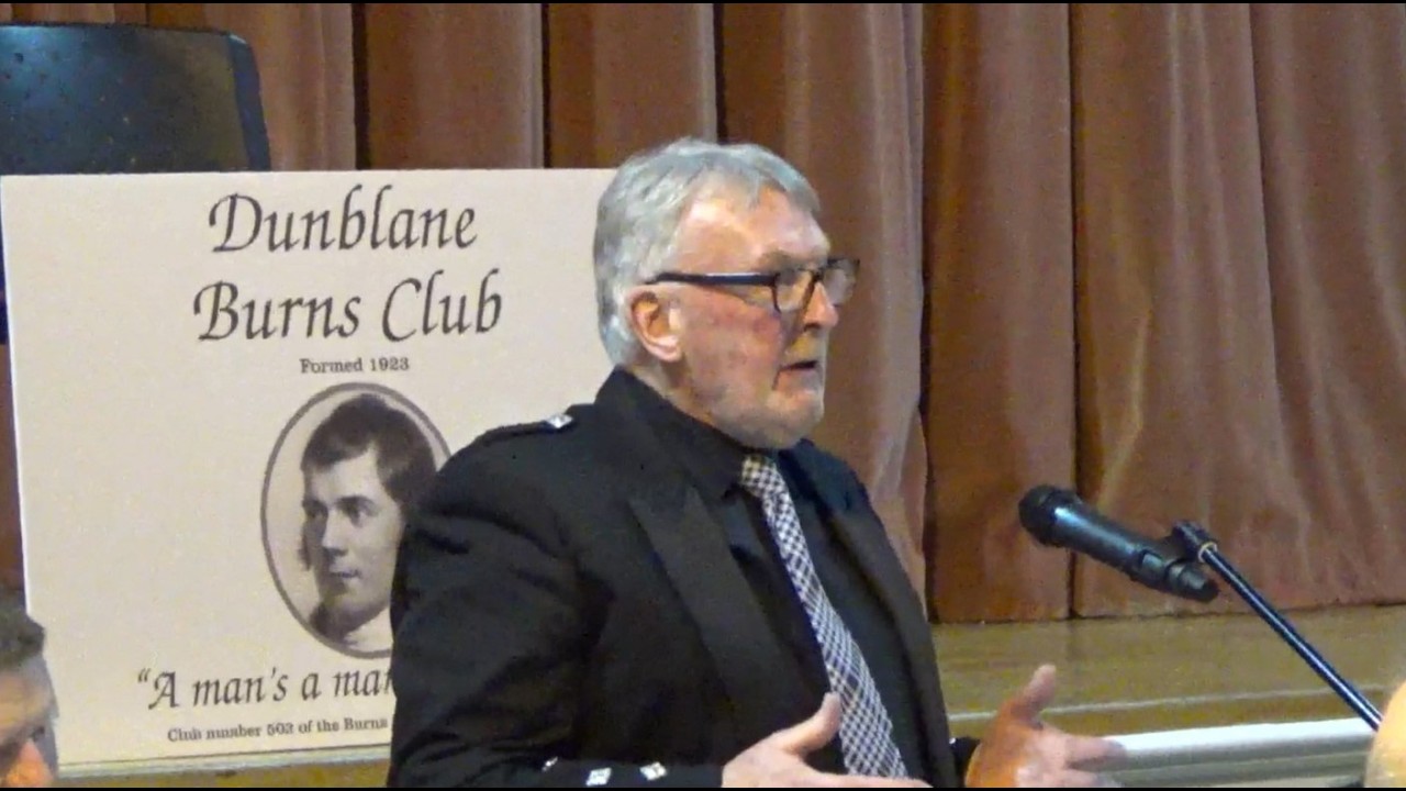 Immortal Memory of Robert Burns - Dunblane Burns Club 2026 Burns Supper - Brian Goldie