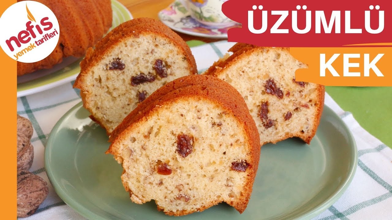 CEVİZLİ - ÜZÜMLÜ KEK TARİFİ  (Üzümleri Dibe Çökmeyen) 👌🏻