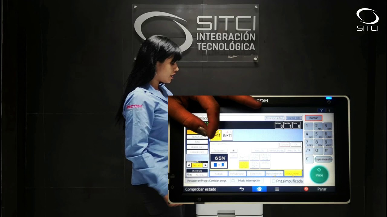 Uso básico ampliación y reducción Ricoh