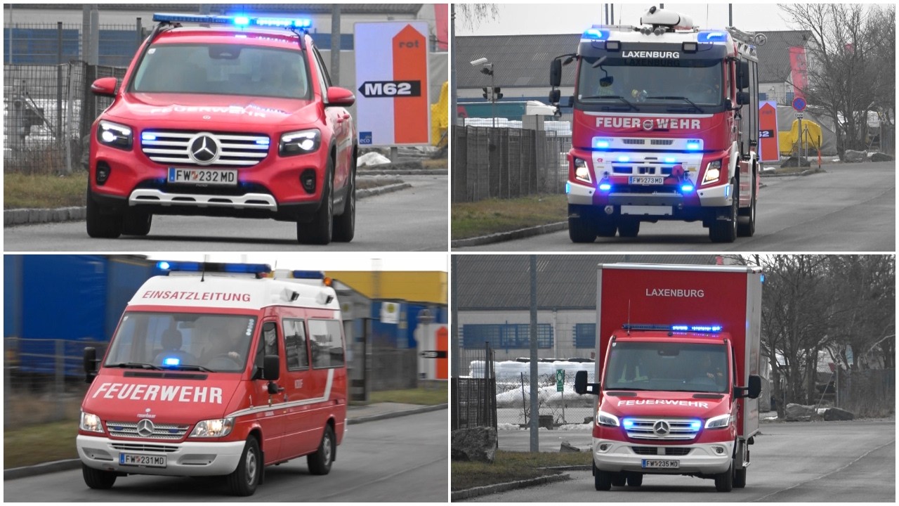 KDO 1 + KDO 2 + HLFA 3 + VF Freiwillige Feuerwehr Laxenburg
