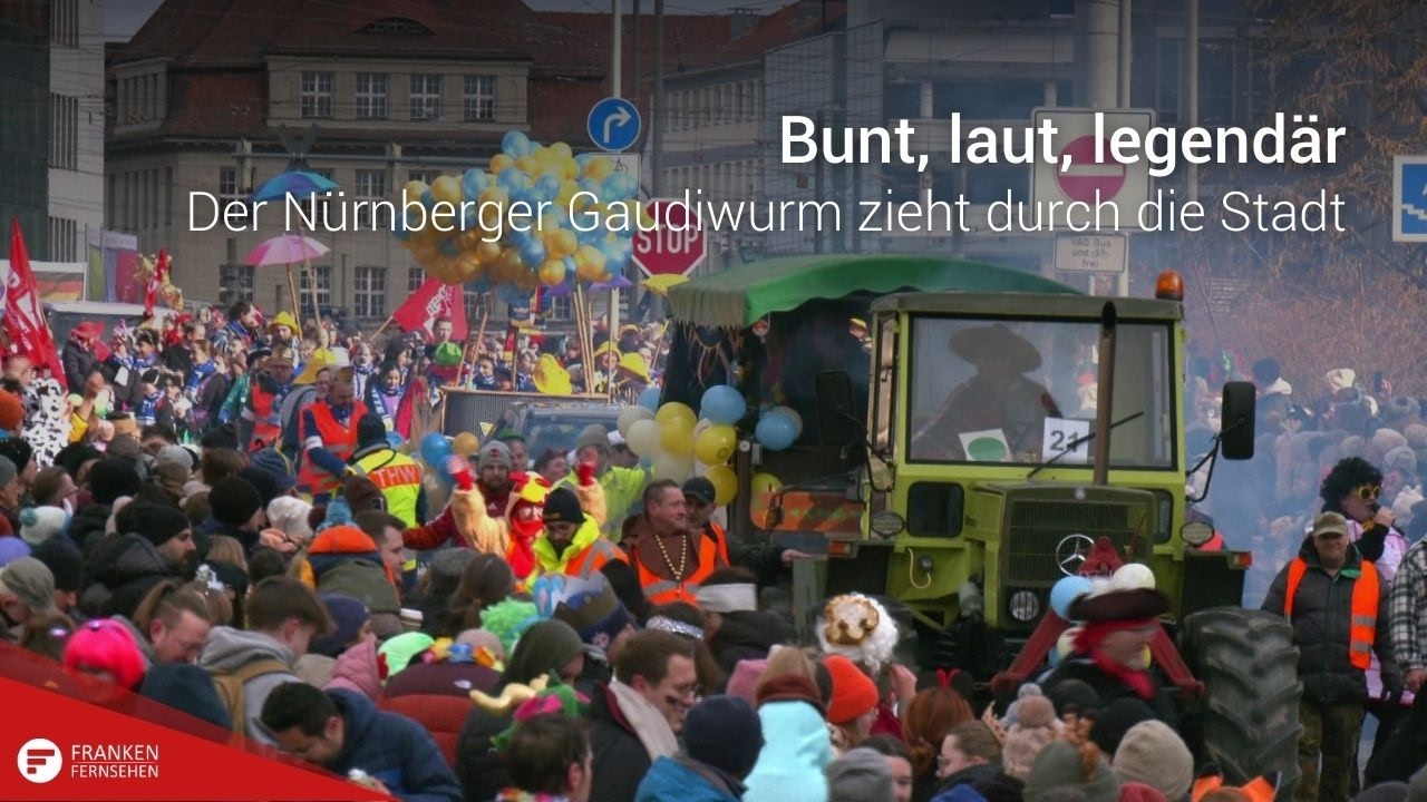 Bunt, laut, legendär: Der Nürnberger Gaudiwurm zieht durch die Stadt