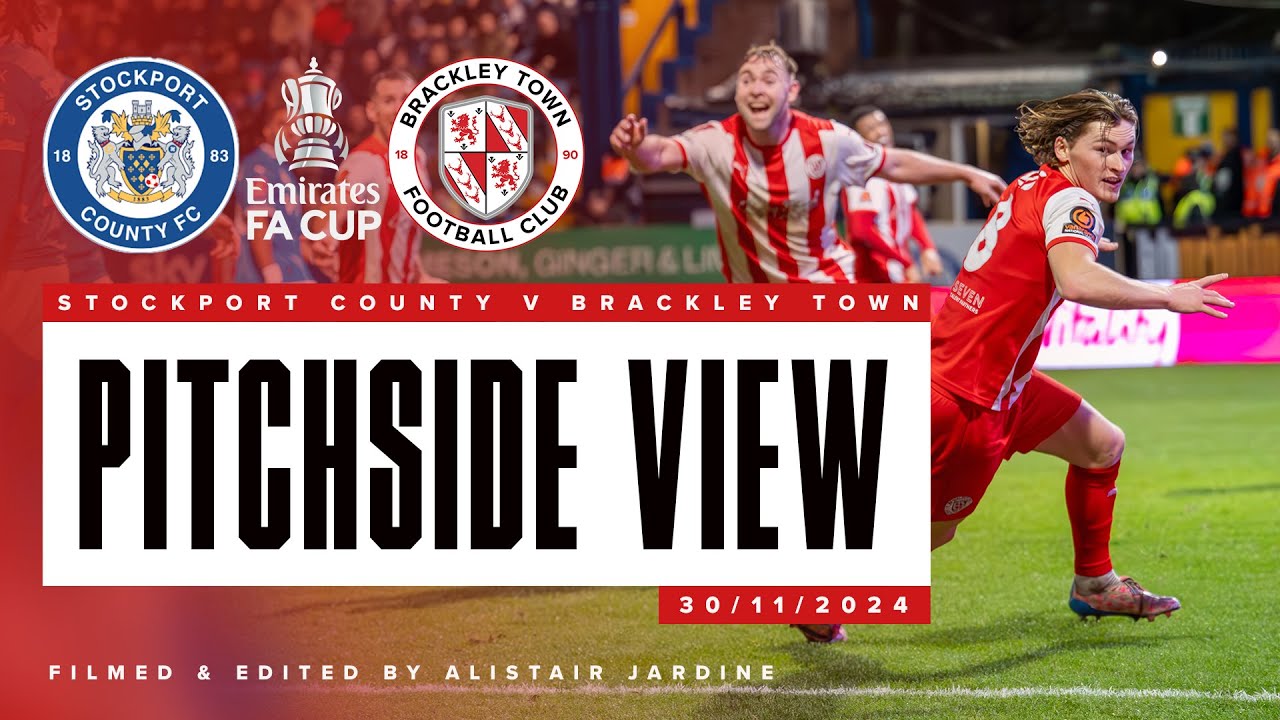 FA CUP PITCH SIDE VIEW:  Stockport County 3-1 Brackley Town