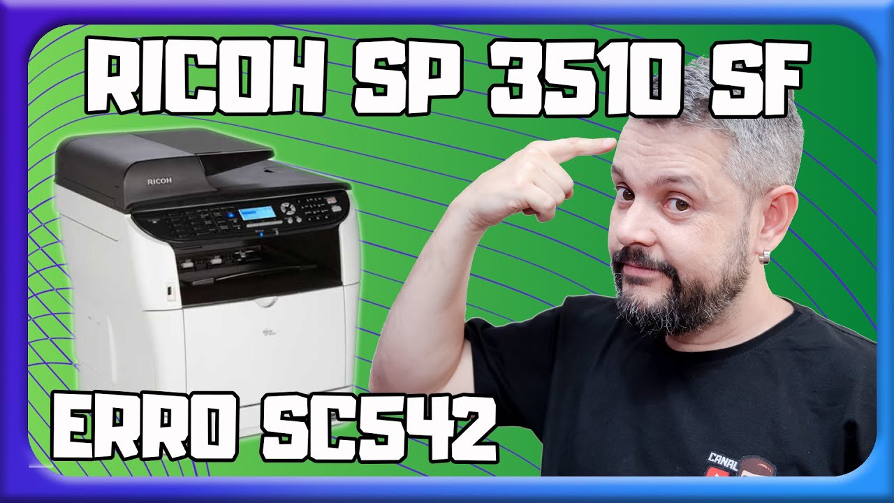 Como fazer reset do erro SC542 na Ricoh SP 3510 SF