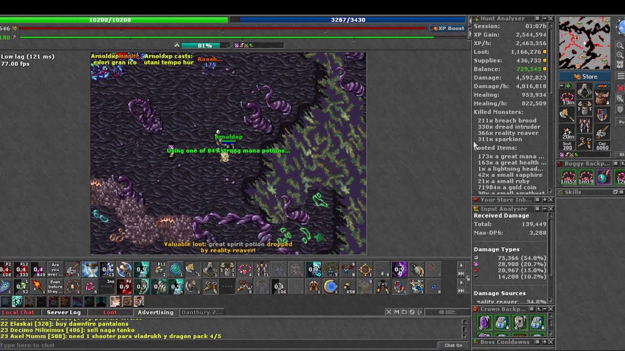 EK 646 Arnoldxp #152 Cuántos tibia coins se producen en Gold token (skill Axe 119)