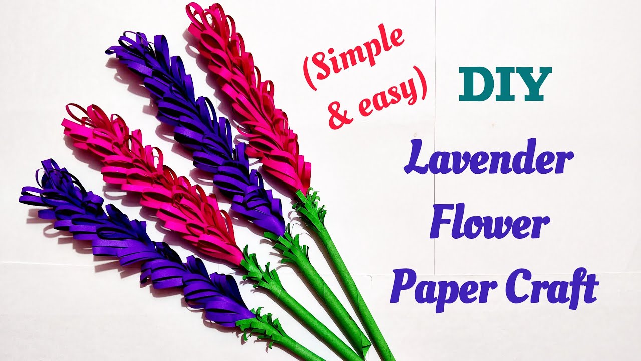 Lavender🪻Flower Paper Craft DIY 