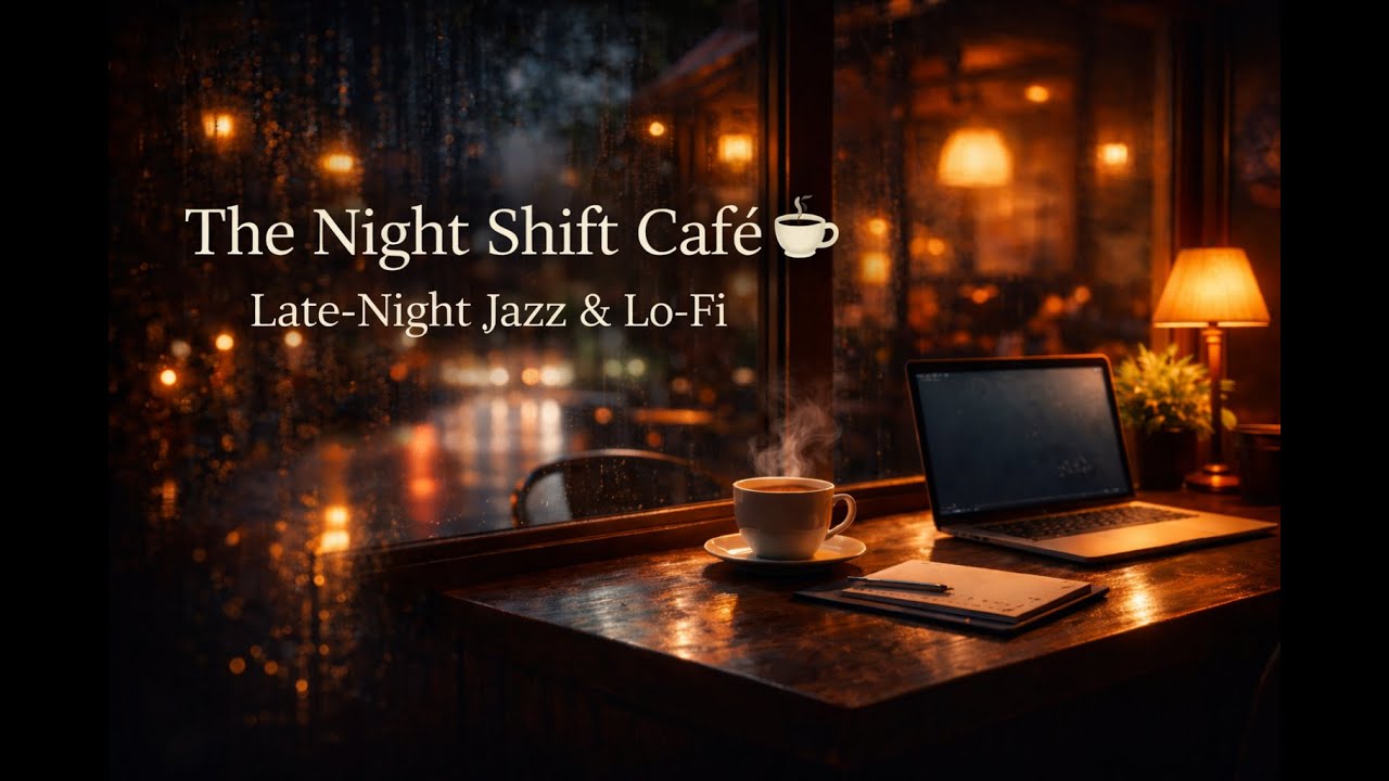 Rainy Night Jazz Café ☕ Late-Night Work & Study Music | Cozy Lo-Fi Jazz (1.5 Hours)