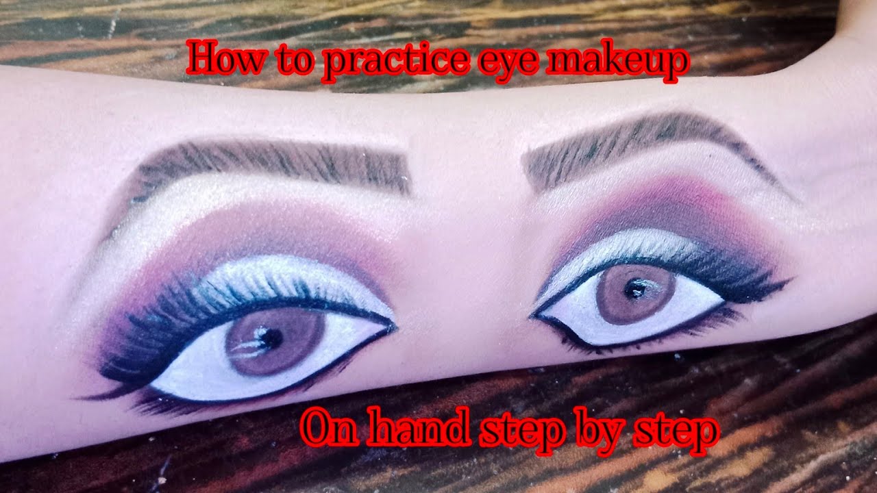Eye makeup hand on practice step by step|| silver smokey eye makeup||@Makeupbyanam