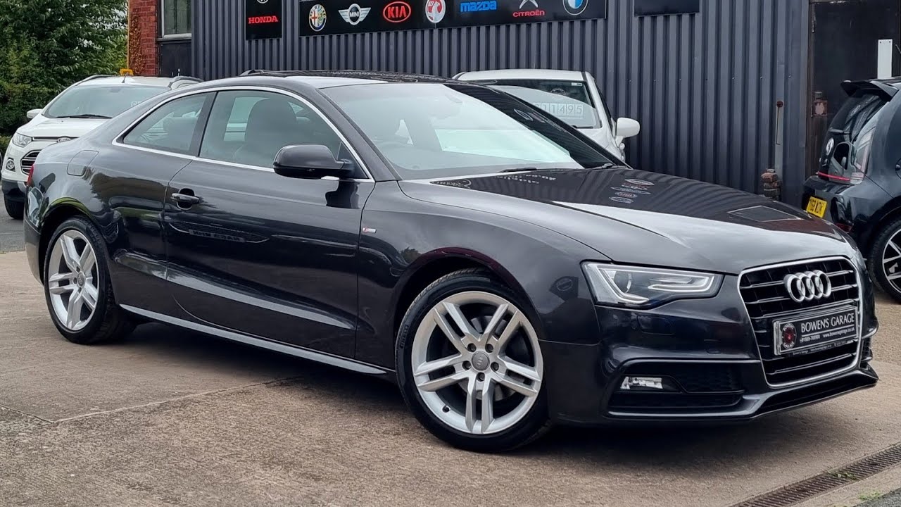 2015 (15) Audi A5 S-Line 2.0 TDi (190) Auto 2Dr Coupe in Lava Grey. 80k Miles. 2 Owners. FSH.£11,990