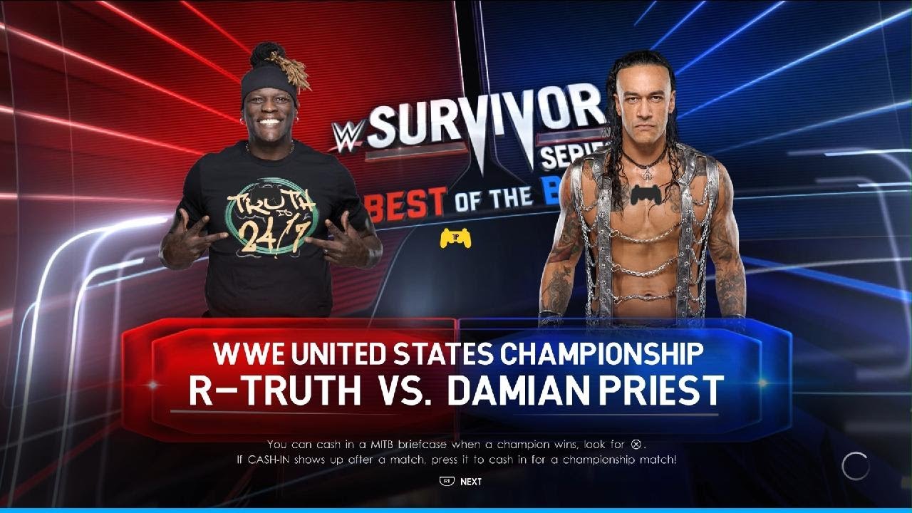 WWE 2K22 - R Truth vs Damian Priest - WWE United States Championship Match