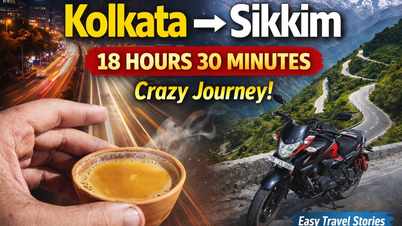 18 Hours 30 Minutes Non-Stop Ride 😱 | Kolkata to Sikkim on Bike