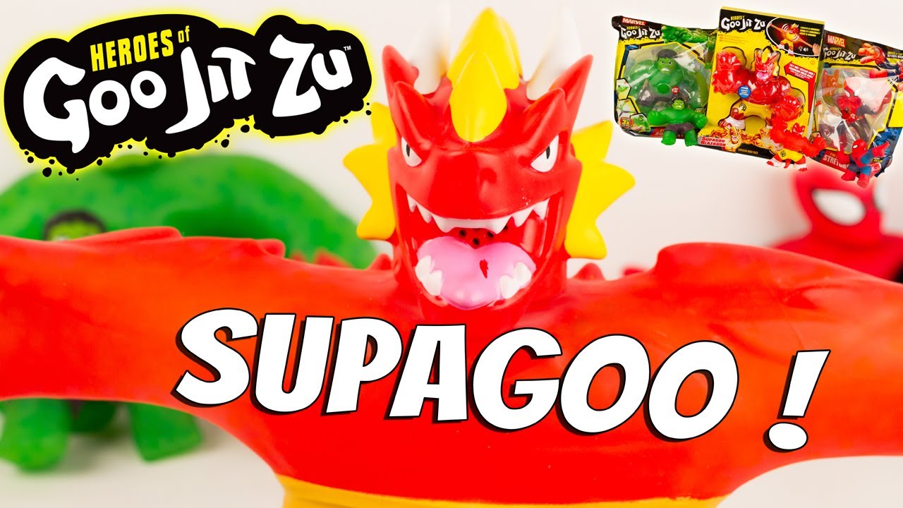 Heroes of Goo Jit Zu Supagoo: Les Goo Jit Zu G&eacute;ants D&eacute;barquent Blazagon Hulk Spiderman Unboxing