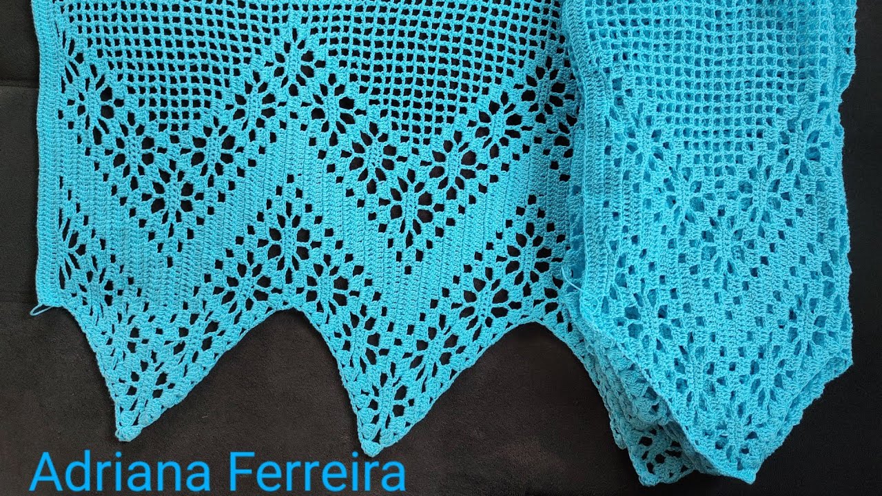 Barrado  para colcha em crochê .(1°Parte).#crochet  #circuloprodutos @circuloprodutos