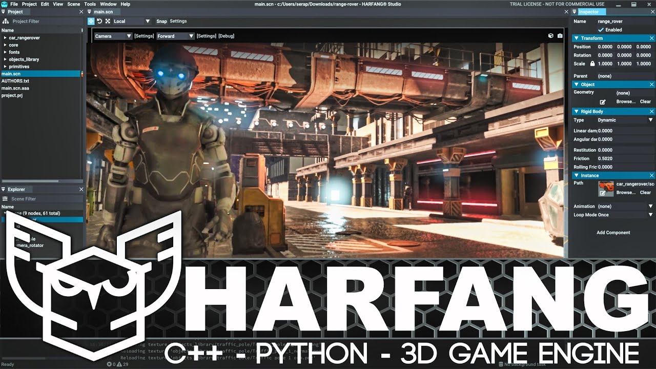 Практический опыт работы с 3D-движком HARFANG || C++ • Python • GO • Lua