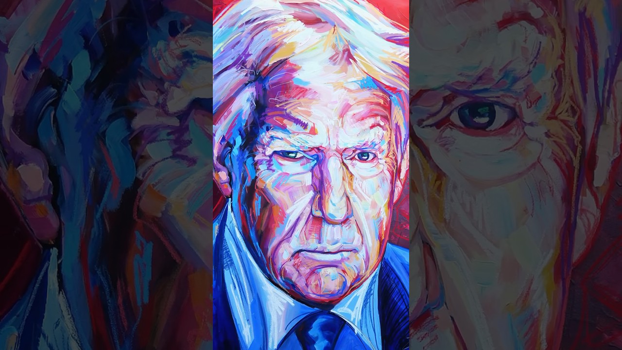 &ldquo;The Presidential Portrait&mdash;spontaneous realism with sculptural strokes.&rdquo; #trump #painting #portrait