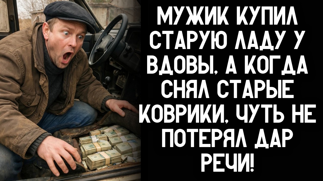 Мужик купил старую Ладу у вдовы, а когда снял коврики — чуть не потерял дар речи!