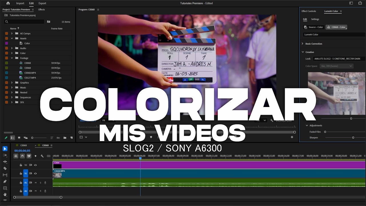 Cómo editar y corregir SLOG2 en Premiere Pro FACIL y Rapido Tutorial