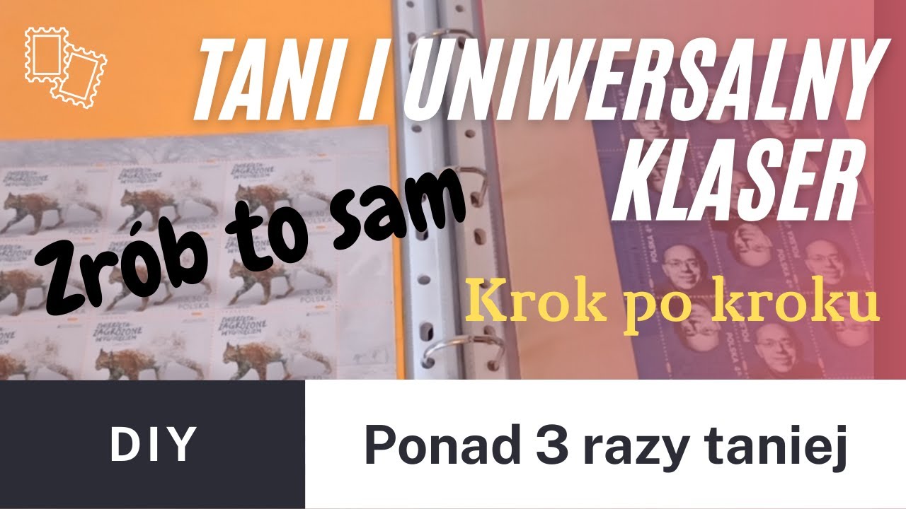 Tani i uniwersalny klaser - zrób to sam #DIY #storebook #philately