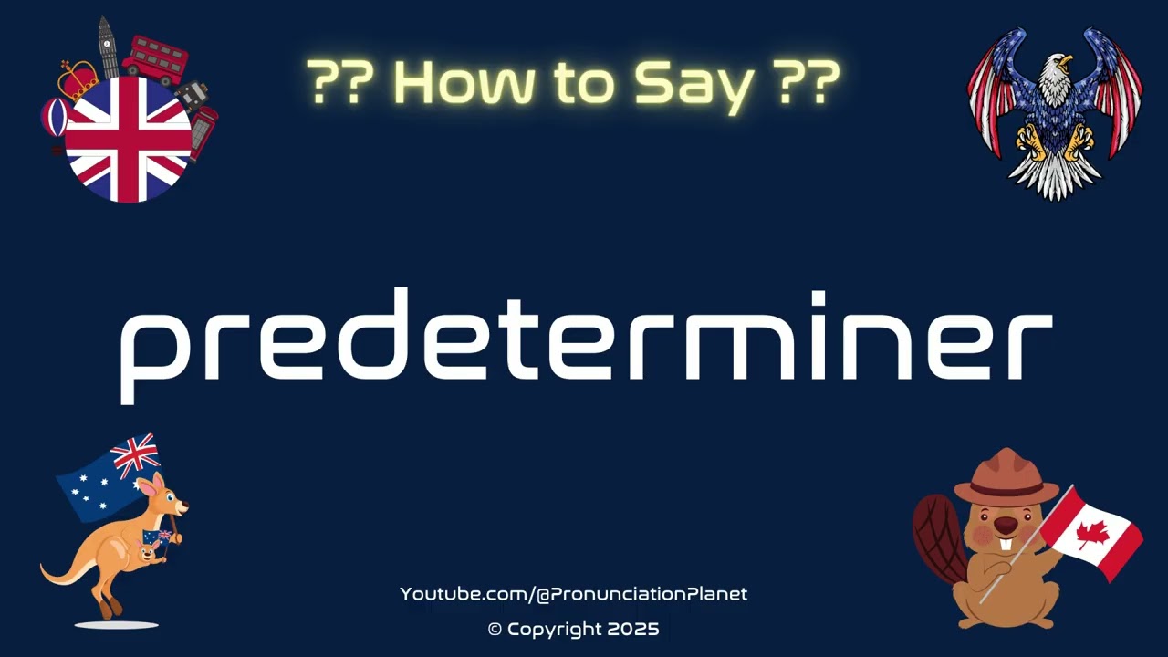 📚 🎤 How to Pronounce predeterminer? (CORRECTLY) | Pronunciation Planet