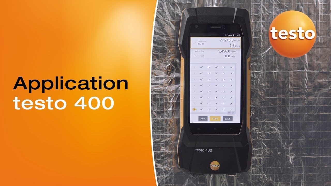 Volume flow measurement with the testo 400 in ducts and at outlets