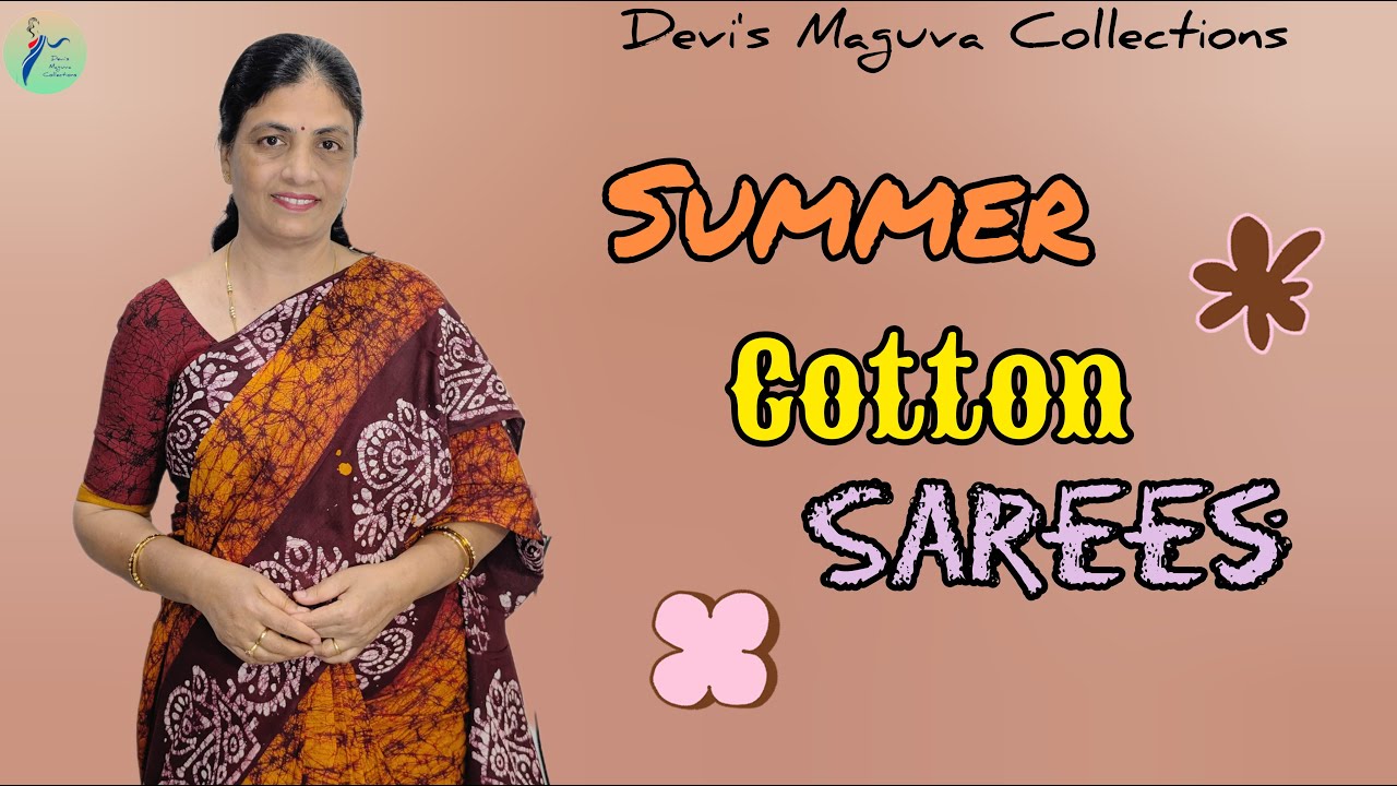 ⭐Summer cotton sarees & Pochampally cotton fabric@ Devi's Maguva Collections||7396841375 #saree