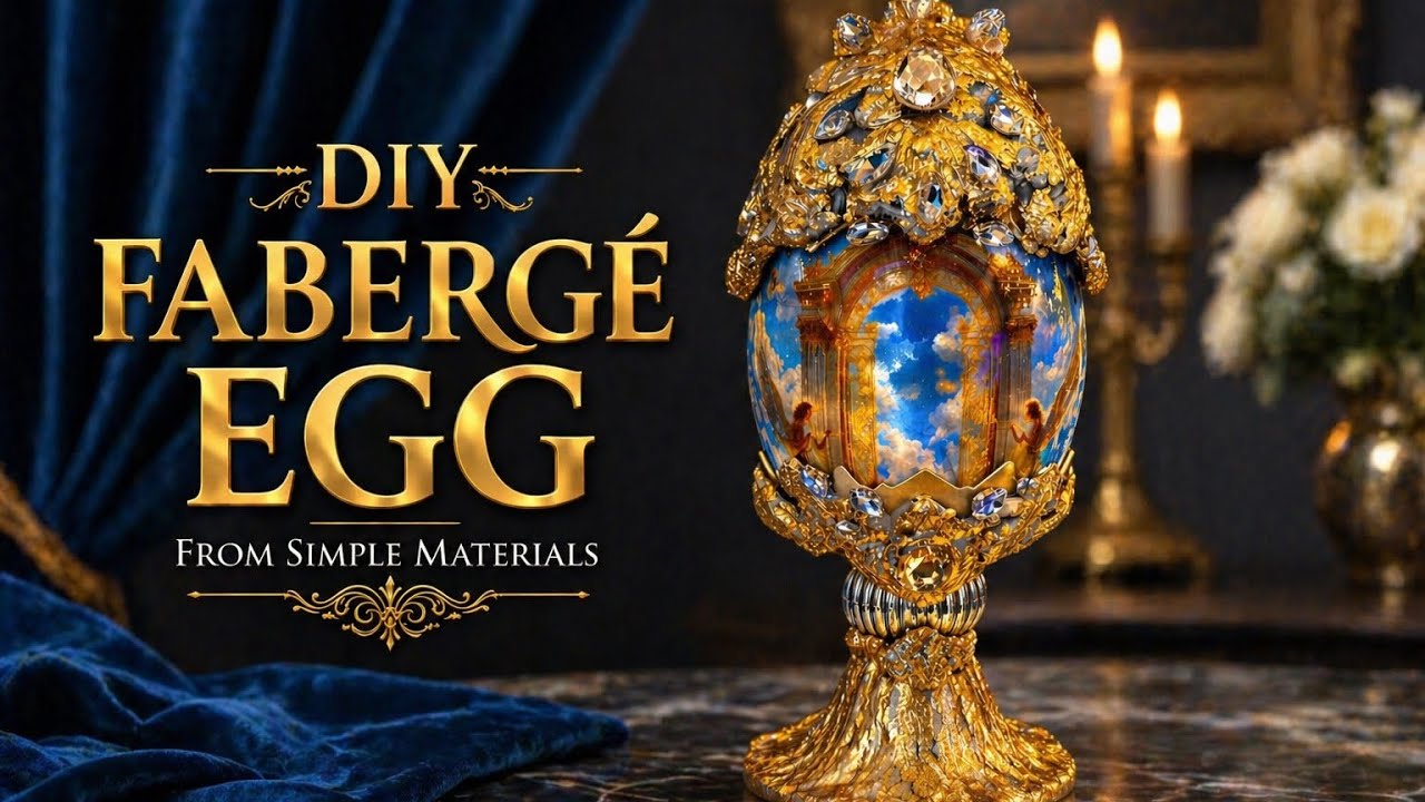 $1 DIY Fabergé Egg – Luxury Decor From Simple Materials