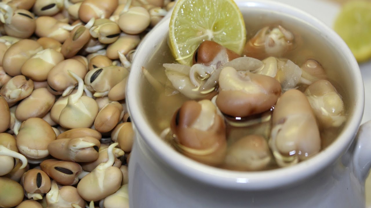 طريقة عمل الفول النابت كاملة من تنبيت الفول لعمل شوربة النابت