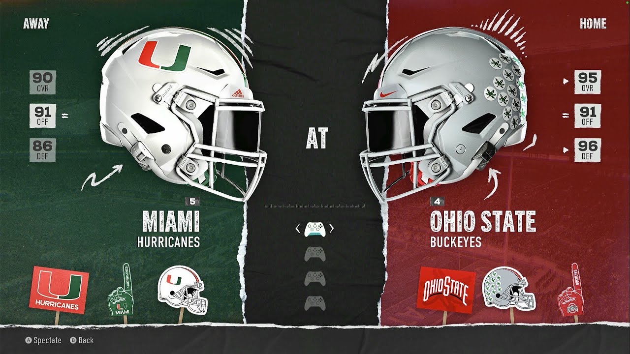 Coach Byrd Live Miami vs Ohio State Simulation College Football 25 Gameplay