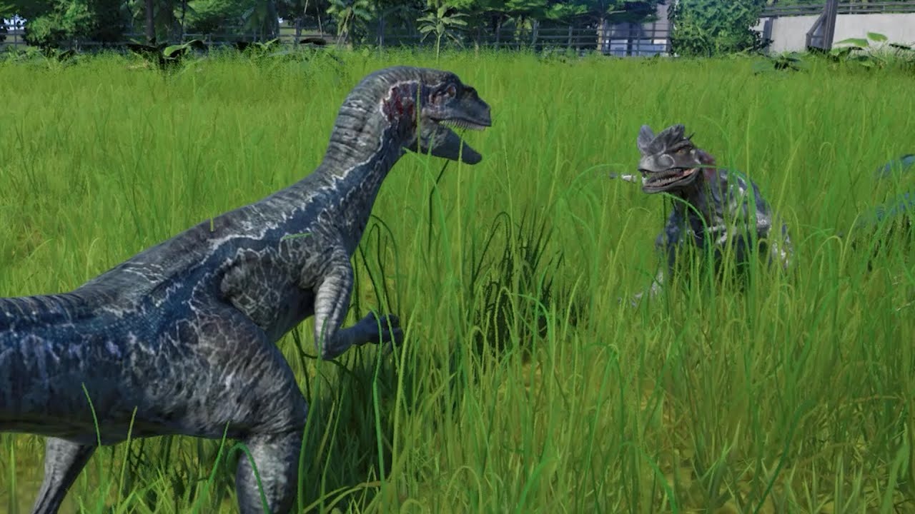 RAPTOR SQUAD VS 6 DILOPHOSAURUS - JURASSIC WORLD EVOLUTION