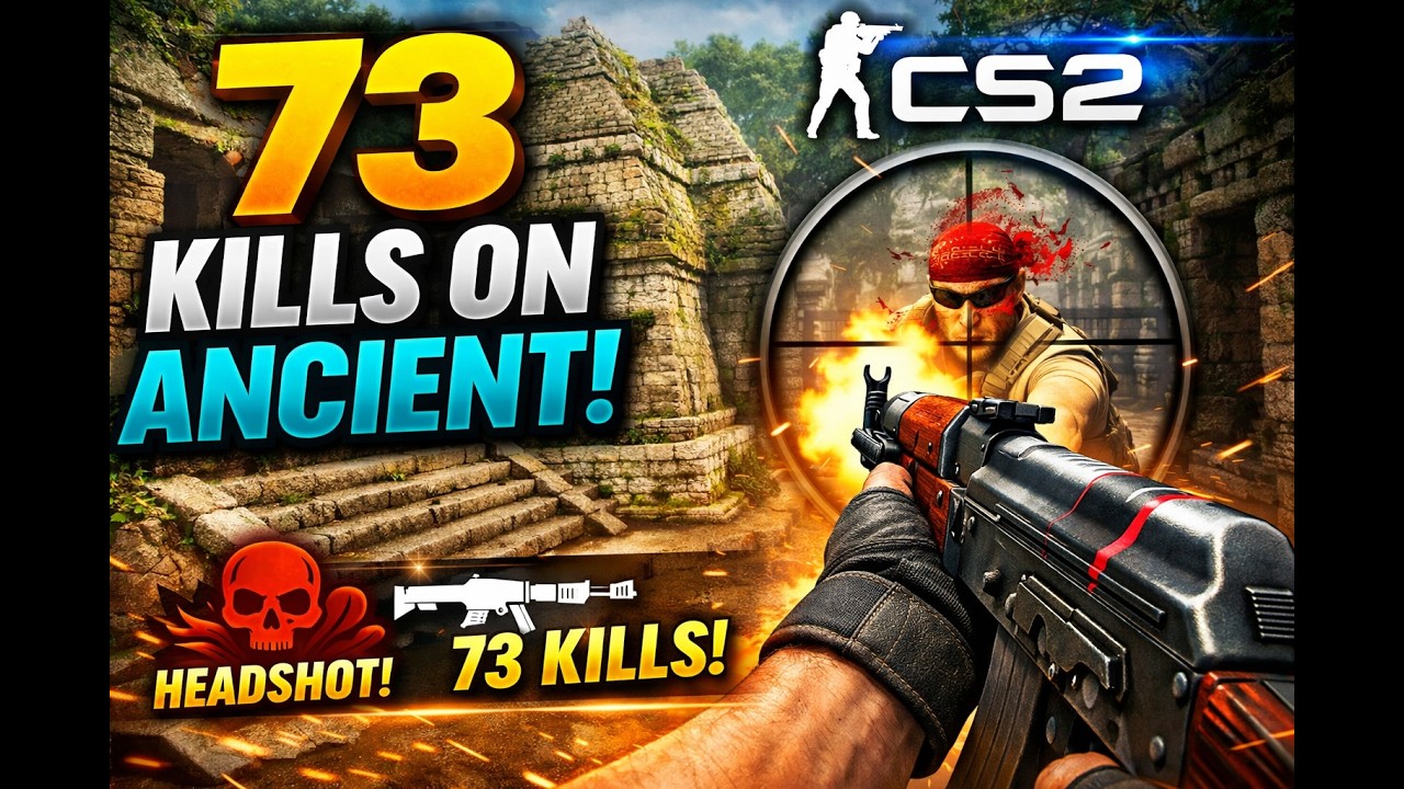73 KILLS on ANCIENT | Insane CS2 Deathmatch Aim & Reflexes