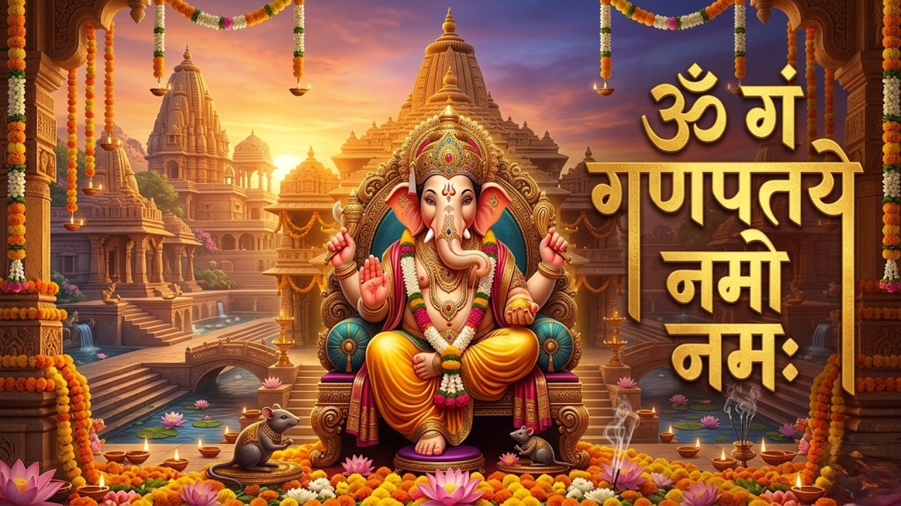 ॐ गं गणपतये नमो नमः Om Gan Ganpataye Namo Namah | Ganesh Chaturthi गणेश मंत्र | Ganesh Mantra Live