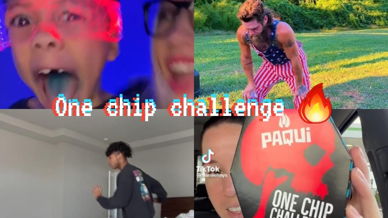 One chip challenge tiktok compilation *hilarious*