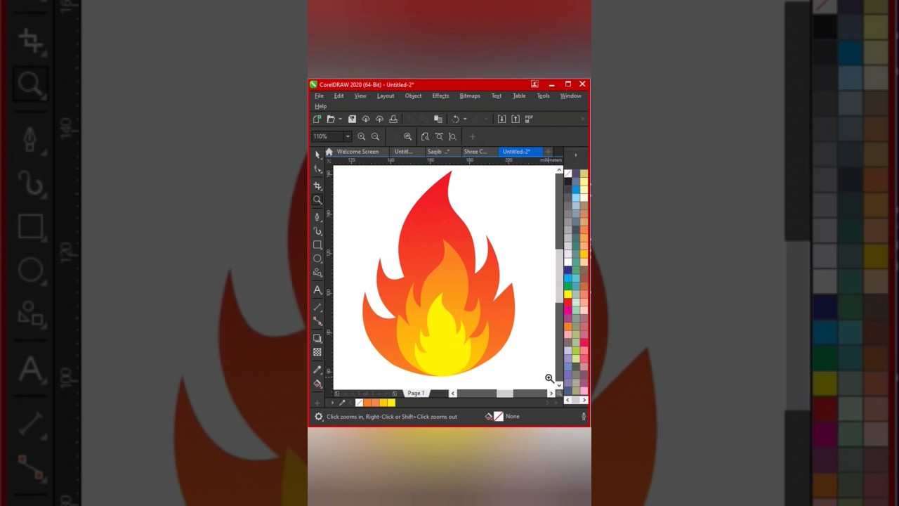 How to Create Fire Logo in CorelDraw| Visual Graphics| #coreldrawtutorial #graphicdesign #logodesign
