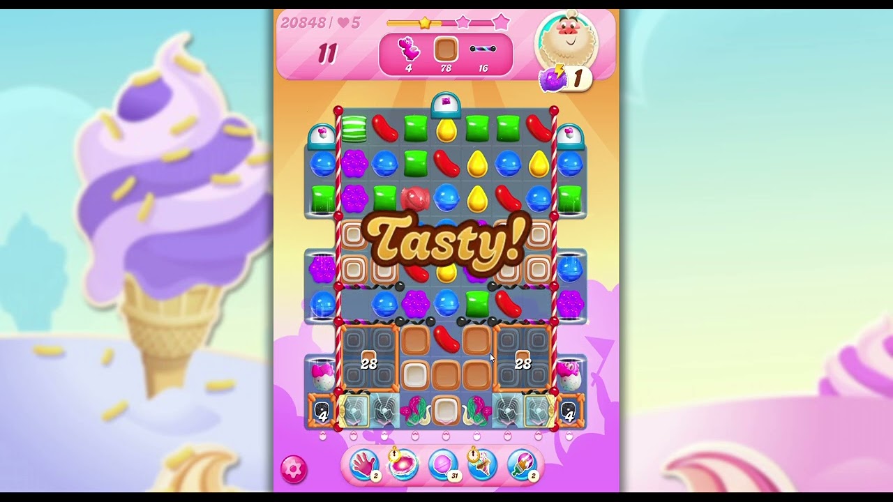 Candy Crush Saga Уровень 20848 — БЕСПЛАТНЫЕ УСИЛИТЕЛИ