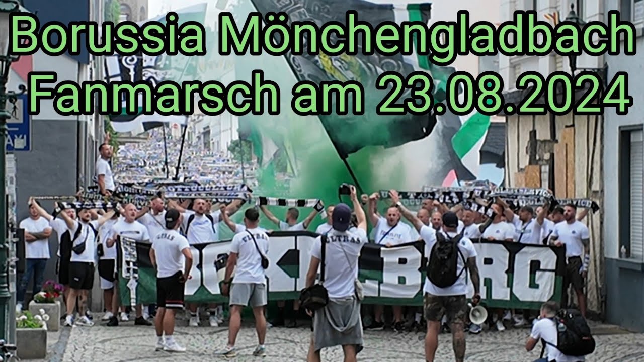 Fanmarsch am 23.08.2024 zum Borussiapark zum Bundesligastart - Borussia Mönchengladbach