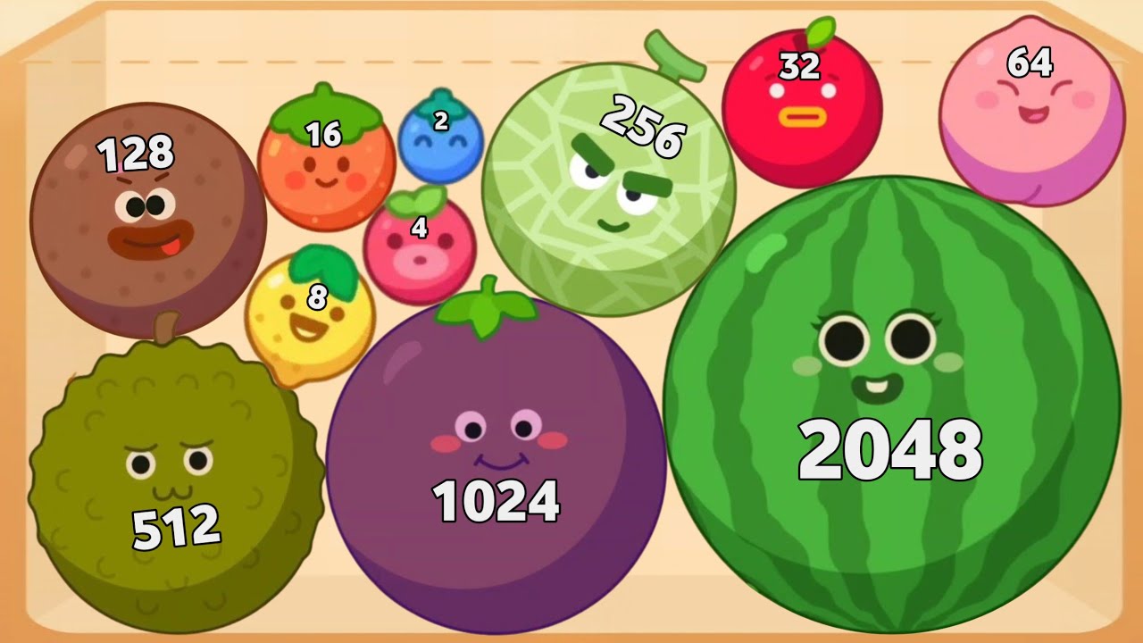 Fruit Merge Drop 🍉 Watermelon Game ASMR Gameplay | Satisfying 2048 Fruit Merge Puzzle (Android iOS)