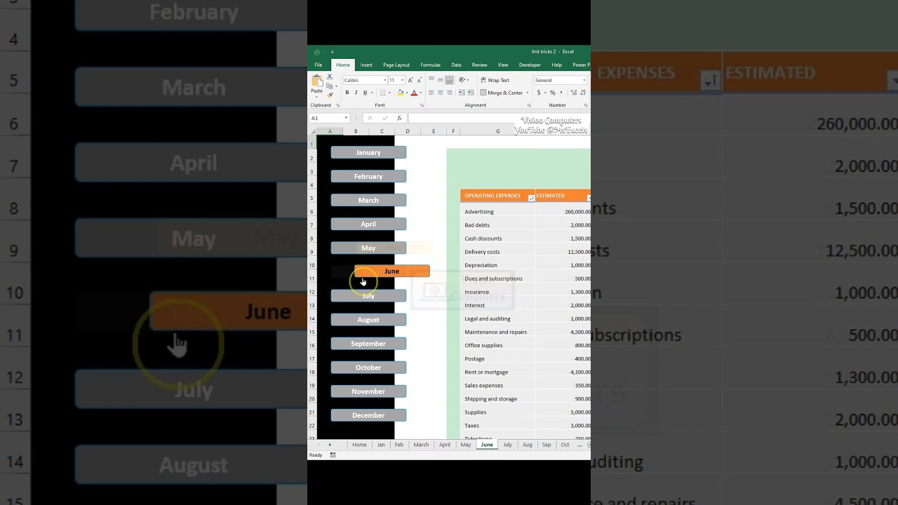 Excel Navigation Bar trick 👌How to create Custom side bar in #Excel #exceltips #exceltricks