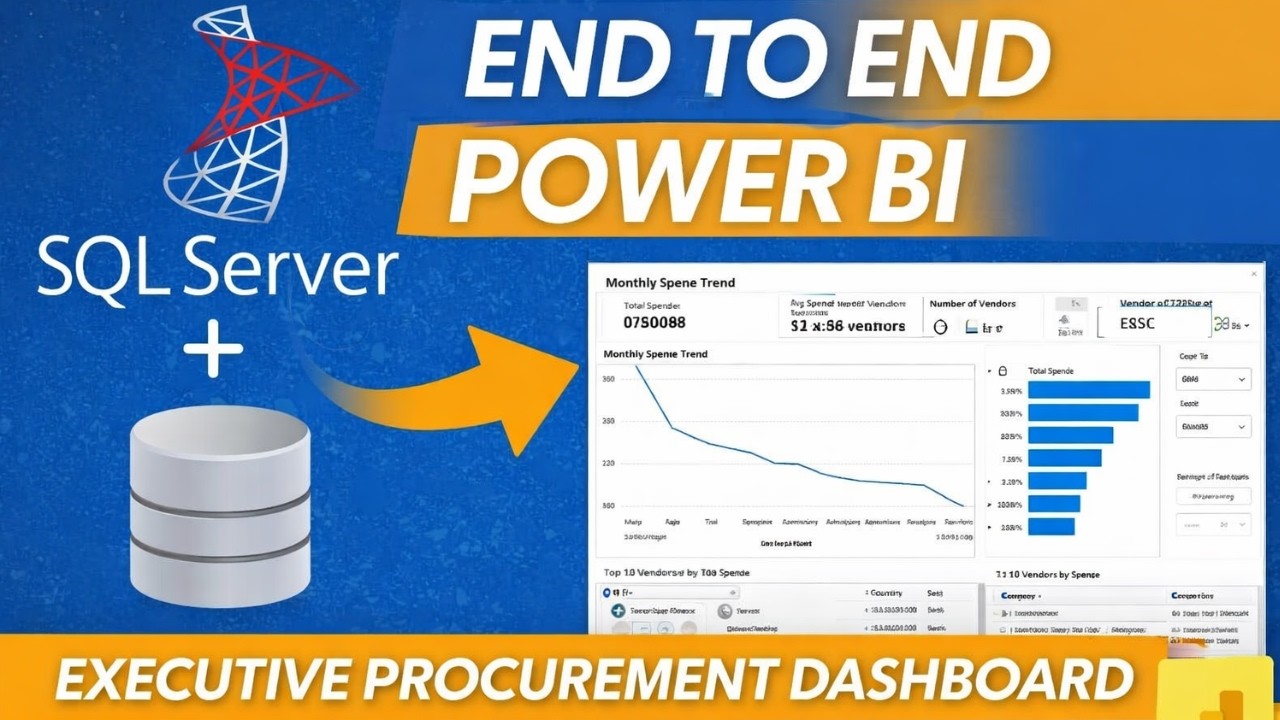 Power BI Project End-to-End  | SQL Server → Executive Procurement Dashboard (Beginner to Advanced)