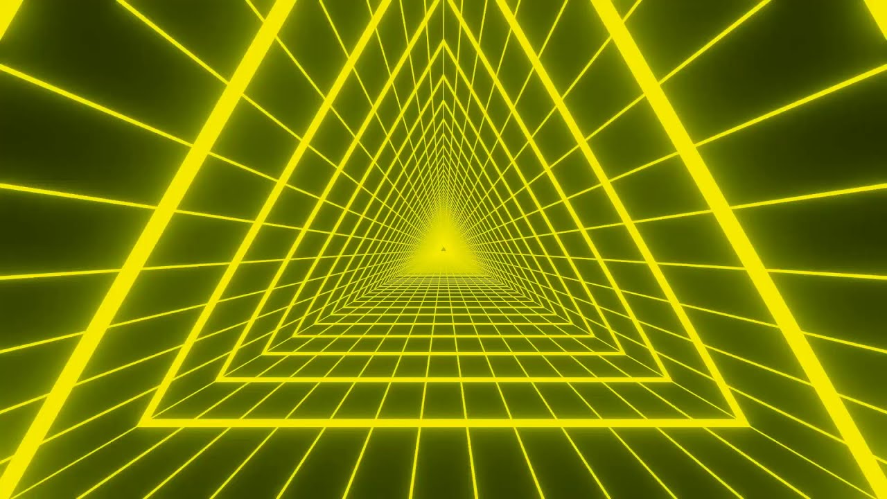 Retro 80s Color Changing Triangle Tunnel Loop - Free HD VFX Motion Graphic