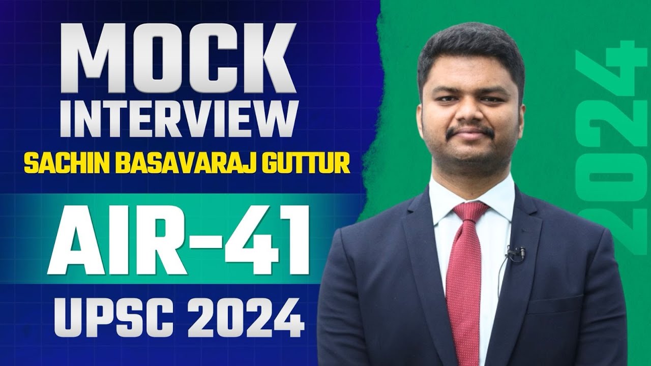 Dr Sachin BG Rank 41, IAS - UPSC 2024 | UPSC Mock Interview | IAS Topper | UPSC CSE Result 2024