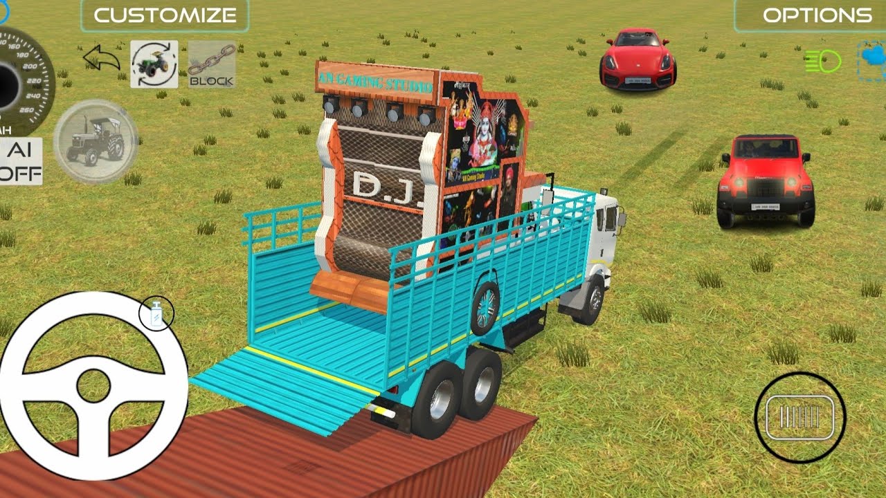 Drive dj and Unloading Stone From Truck in Game All 3 Game dcm Truck Game #jcb  #truck#gamingvideos